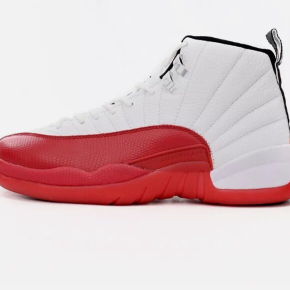 White Red Air Jordan 12 Basketball Mens Shoes - Picture 9 of 12